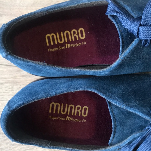 Munro Blue Suede Oxfords - Picture 8 of 8